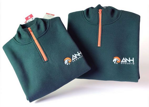 Vêtements de travail brodés logo ANH Sécurité